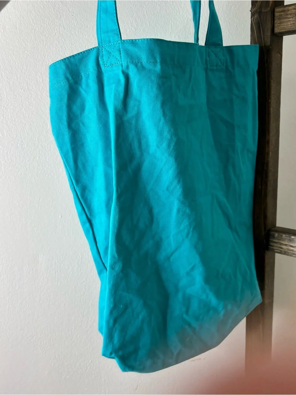 Posh Peanut Turquoise Canvas Tote with Logo